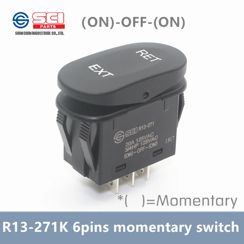 Тайвань SCI R13 271DC мотор вперед и назад кулисный переключатель/(ВКЛ) выкл (ВКЛ) 6