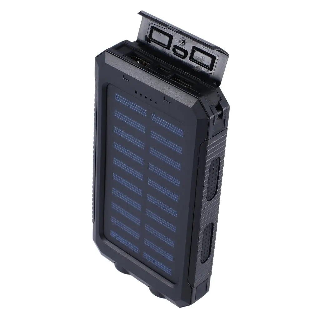Самодельный чехол на солнечной батарее, 2 usb порта, Внешнее зарядное устройство, чехол на внешнюю батарею, для экстренной ситуации, для кемпинга, путешествий, с компасом, Прямая поставка