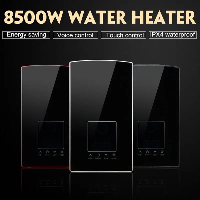 8500W LCD numérique chauffe eau électrique toucher commande vocale température constante instantané chauffe eau sans réservoir 220 V/110 V