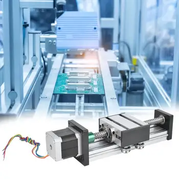 

1204 Ball Screw Linear Guide Rail Slide Stage Actuator 500mm Stroke + Nema23 57 Stepper Motor Linear Guide Rail
