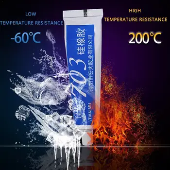

1PC 703/708 Fixed High Temperature Resistant Waterproof Glue Rubber Sealing Thermal Conductive Silicone Insulated Silicone H8Z2