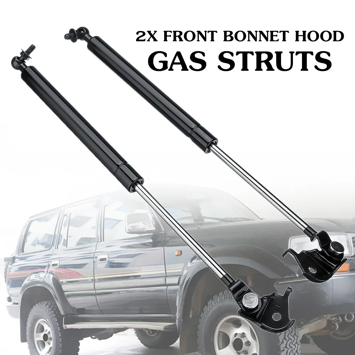  2Pair Bonnet+Tailgate Gas Struts Lift for Toyota Land Cruiser 80 Series 90-97 Steel Front Bonnet Le