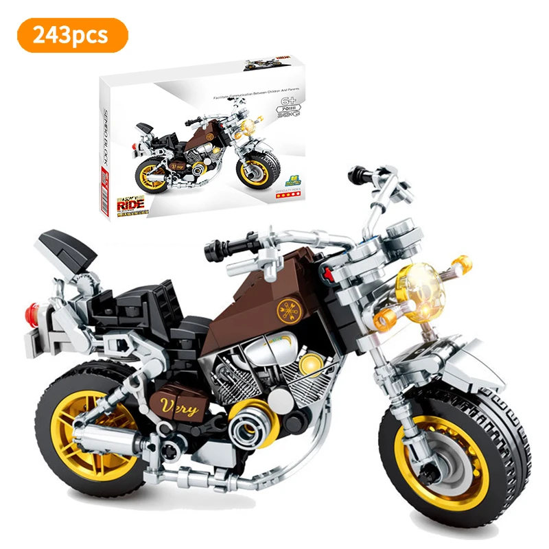 

Creator City Street view Motorcycle Motorbike Speed Racing Motor Holding Vehicle Moc Technic Building Blocks Toys Kid's Birthday