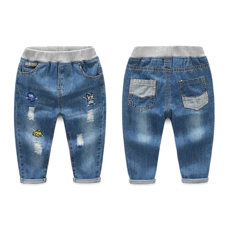 

CALOFE 2019 New Fashion Spring Autumn Jeans Boys Pants Kids Teenager Trousers Denim Warm Pants Children Korean Clothes
