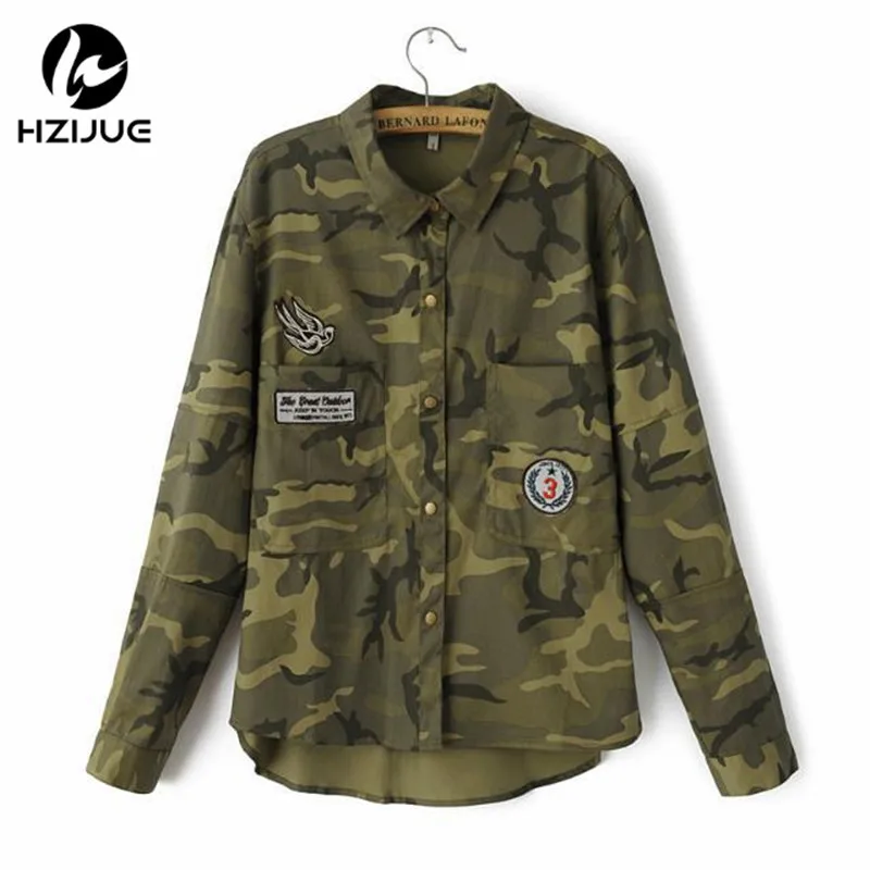 HZIJUE 2018 модная одежда с длинными рукавами chaqueta militar пальто Для женщин зеленые