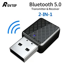 2 в 1 Bluetooth 5,0 беспроводной адаптер передатчик приемник 3,5 мм стерео аудио звук MP3 музыка для автомобиля наушники ТВ динамик
