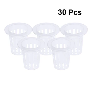 

50pcs Vegetable Net Pots Soilless Plastic Practical Hollowed-out Cup Slotted Mesh Planting Basket for Hydroponics Aquaponics A30