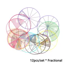 12 шт/лот математические дроби круги игрушки Пластиковые пронумерованные дроби круги математические фишки Математика номер игрушки 8 см Диаметр