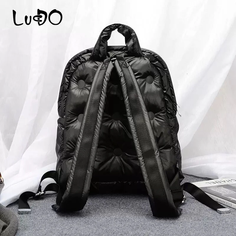 Winter Women jacket Space Pad Cotton Feather Down Bag Fashion space cotton air Backpack ladies Casual Large Capacity Sac