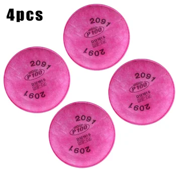 

4pcs 2091 Filter Replace P 100 Mouth Face Cover Parts For 6200 6800 7502 Full Face Protector Cover For Welding, Grinding And San