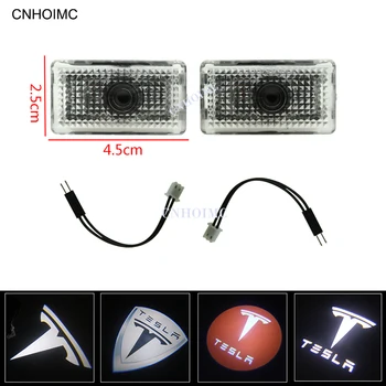 

2pcs/lot Car LED 3D LOGO shadow light welcome light Decorative signal Lamp For Tesla MODEL S MODEL X MODEL 3 MODEL Y