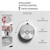 SUS 304 Stainless Steel Handmade Brushed Corner Kitchen Sink 4mm Thickness 4 Holes Double Kitchen Sinks With Knife Holder 4