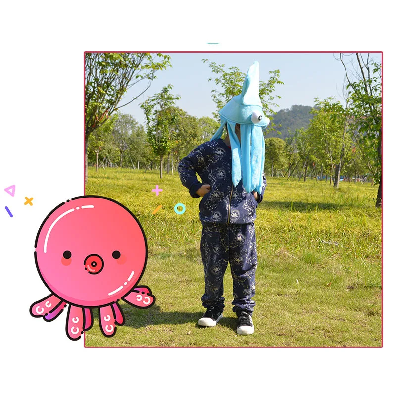 Funny Party Hats Squid Hat  Fun and Crazy Hats in Many Styles Novelty Great Accessory for any Adult Funny Squid Costume