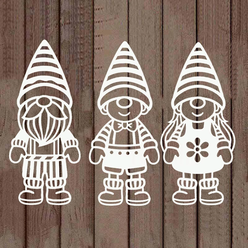 3pcs/set Christmas Gnome Cutting Die Cut Die Mold 2021 New Diecuts For