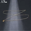 XF800 Genuine 18k Gold Necklace Fine Jewlery Real Au750 White Yellow Gold Chain Wedding Party Gift Romantic For women Girl D206 ► Photo 2/6