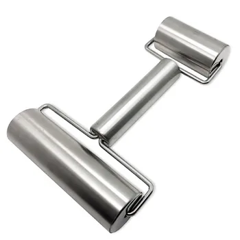 

Pasta Roller Multifunctional Baking Cookies Pizza Stainless Steel Cooking Dough Rolling Pin Tool