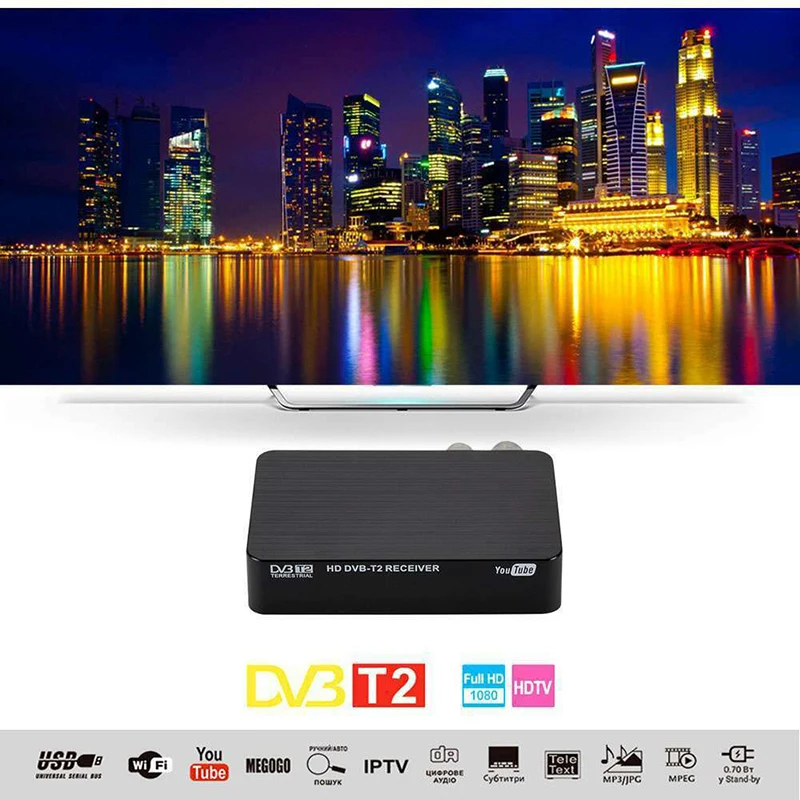 Мини-приставка HD DVB-T2 K2/приемник Пульт дистанционного управления STB MPEG4 DVB-T2 K2 H.264 умный ТВ-приставка