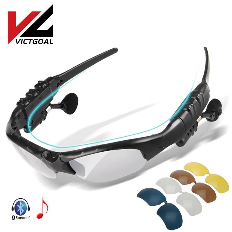 Велосипедные очки VICTGOAL с Bluetooth Мужские поляризационные велосипедные 5 линзами