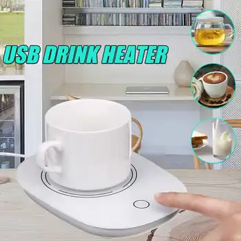

USB Heating Mat Office USB Gadgets Cup Warmer Anti slip cup heater Pad for Hot Drinks with timing function & Smart touch screen