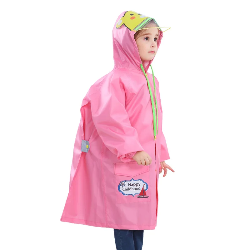Pink Color 1 шт., водонепроницаемый дождевик для детей с изображением животных из мультфильмов, дождевик для детей дождевик/дождевик, студенческое пончо, дропшиппинг - Цвет: Pink Color