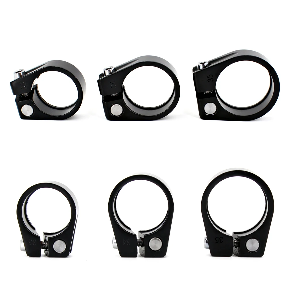 Bike Seatpost Clamp 28.6/31.8/34.9mm Aluminum Tube Clamp MTB Bike Seatpost