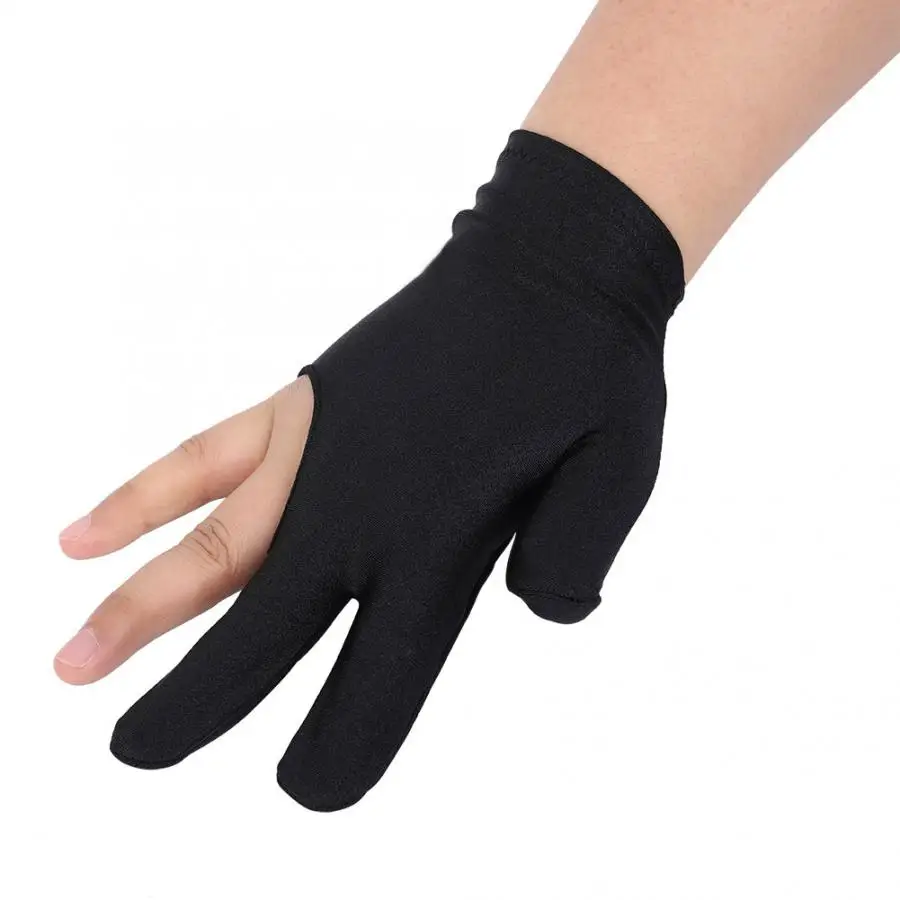 

2 Pcs Unisex Snooker Billiard Glove Left Hand Three Finger Hand Guard Protector Gloves