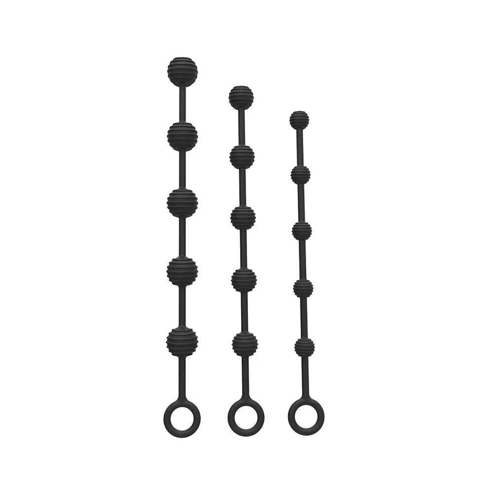 3 Size Silicone Anal Beads Thread Ball Anal Plug Stimulator Dildo Massager Anus Sex Toys For Men And Women No Vibrator Products