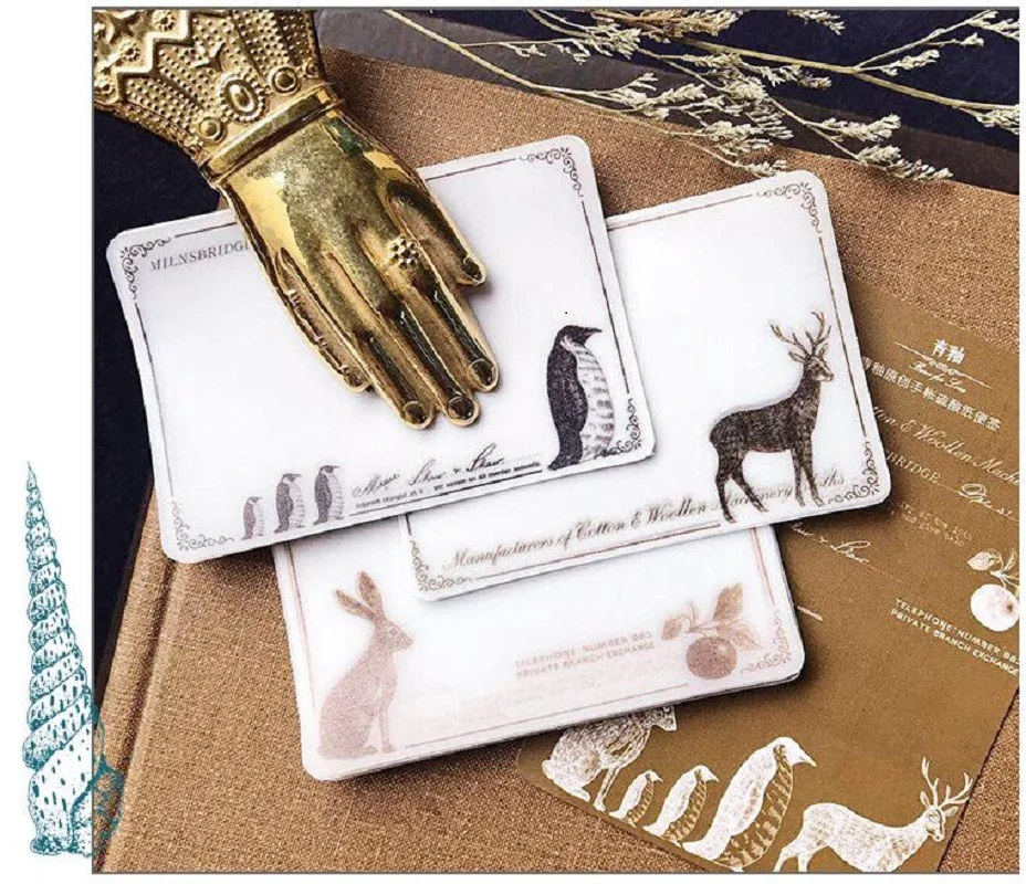 

vintage decorative background papers traveler's translucent messgae papers for scrapbooking bullet journal