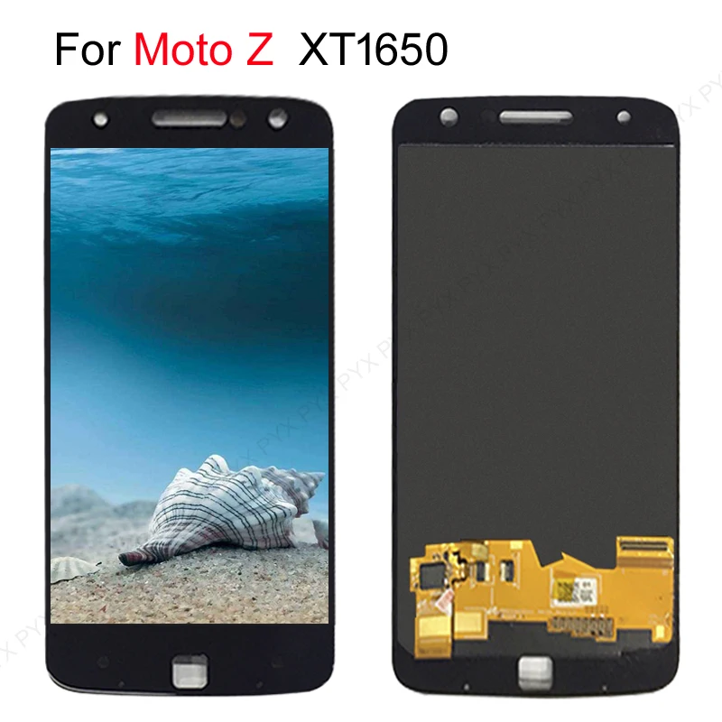 10pcsAMOLED ЖК дисплей для Motorola Moto Z ЖК-дисплей сенсорный экран дигитайзер Замена MOTO Droid