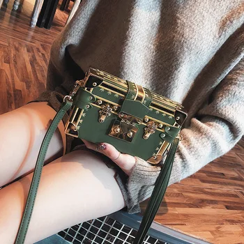 

Mini Bag Women's 2020 New Style Women's Bag Fashion Lock Hand Cross-Body Square Sling Bag Shoulder Bag