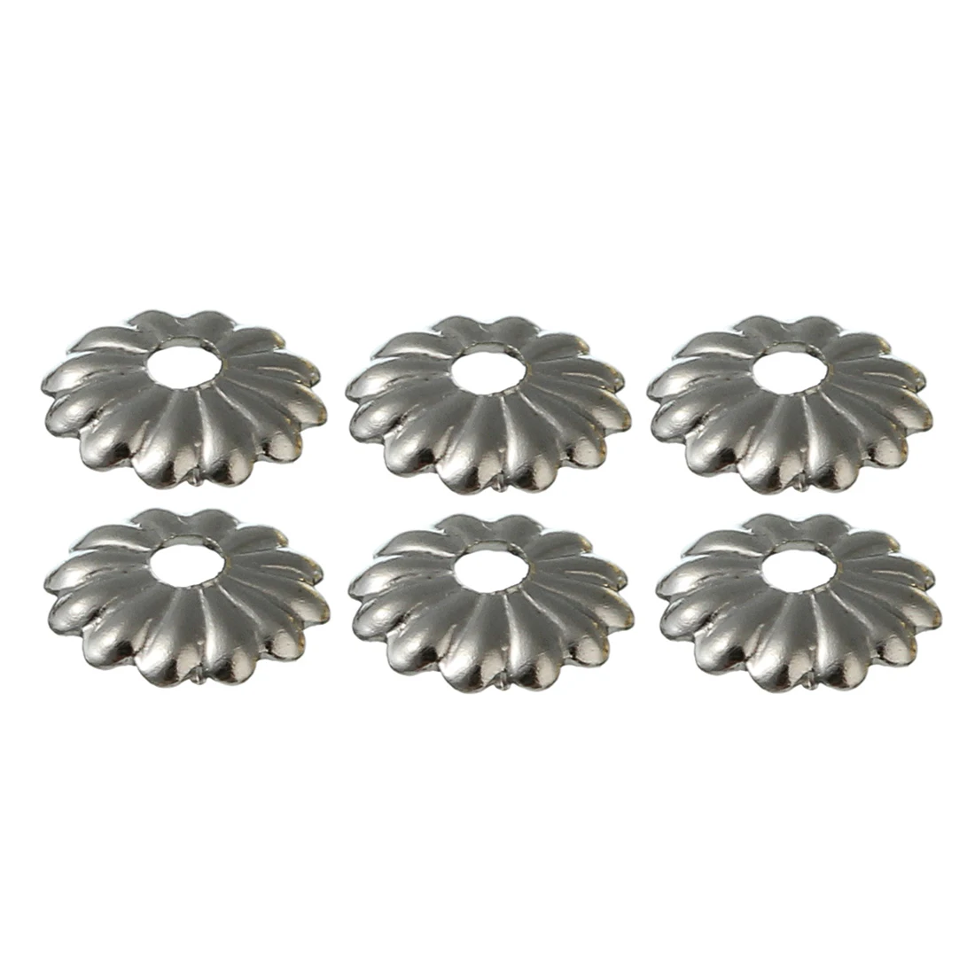 100 teile/los Größe 5mm Hohle Blumenmuster Charm Bead Caps Rhodium/Silber Farbe Endkappen für DIY Schmuck Machen Erkenntnisse – Detail 9