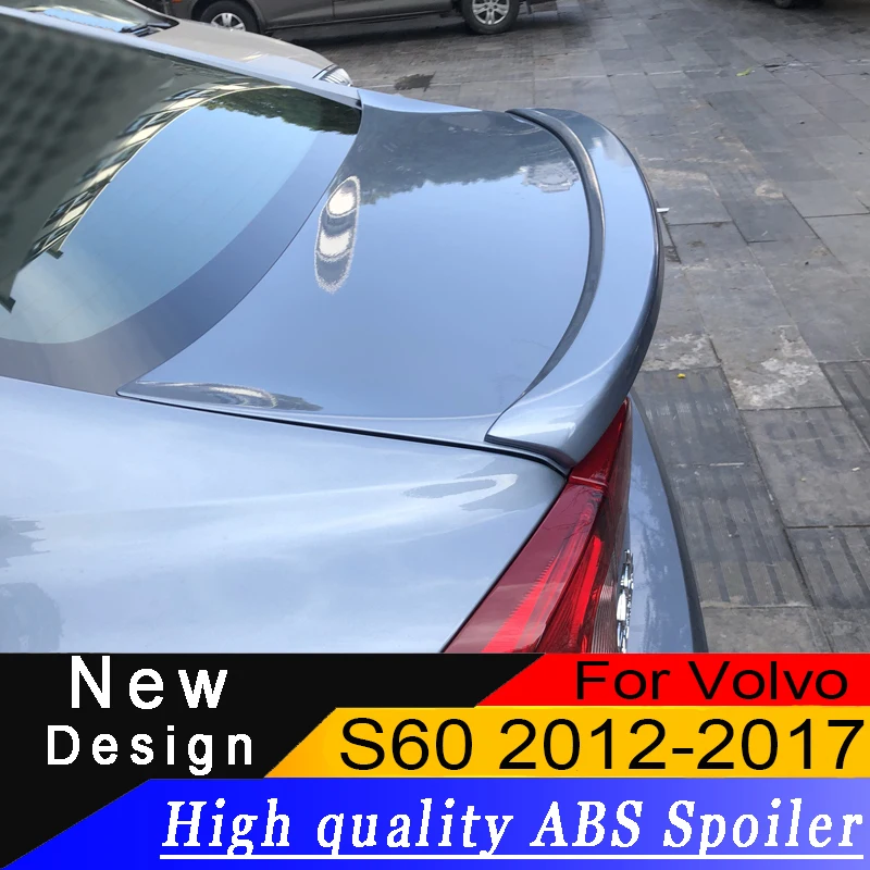 Для Volvo S60 2012 2017 ABS спойлер из материала высокое качество любой цвет или праймер