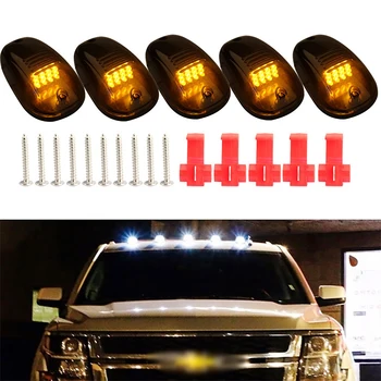 

5Pcs 12V LED Roof Light Signal Marker Lamps For F150 Dodge Ram Pickup Truck Mouse Lights Warning Lamp