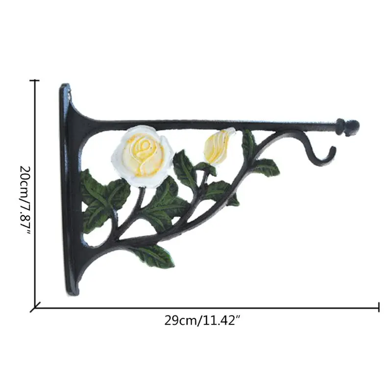 OOTDTY Wall Hanging Plants Bracket Rose Garden Tripod Flower Pot Hook Garden Decoration Plant Pot Planter