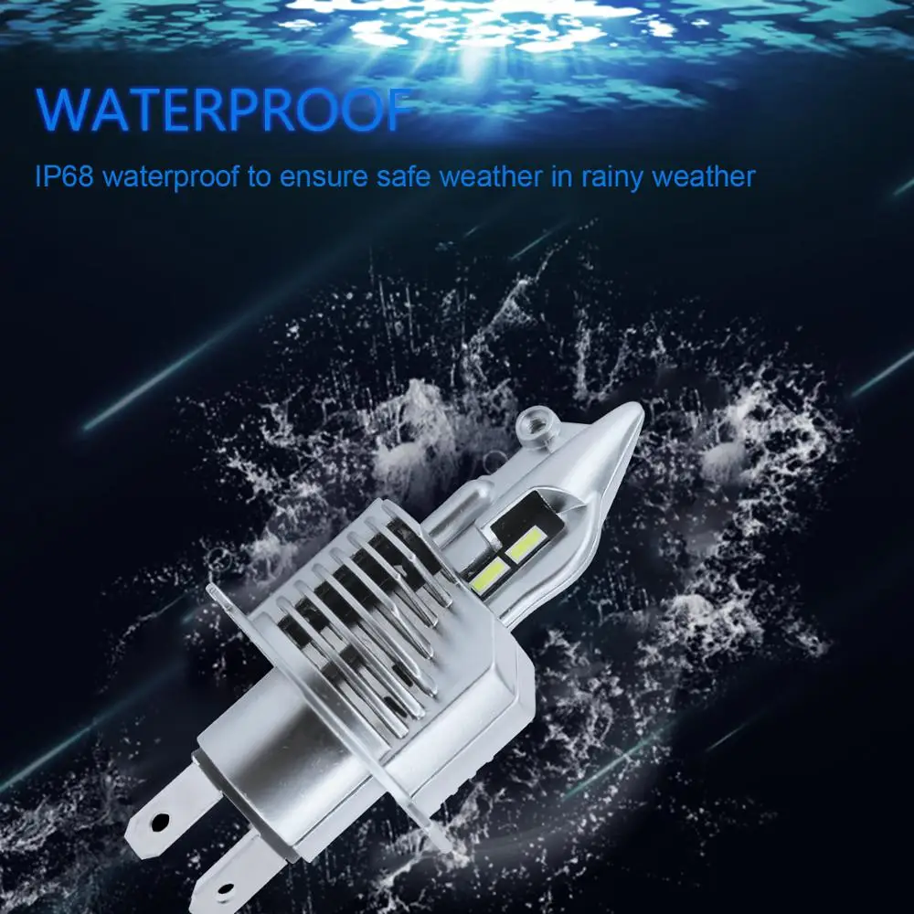 Najtaniej Fighter H4 Led żarówki samochodowe motocykl reflektor motocyklowy CSP 72W Foco LED 12V 24V 6000K Super Led H4 żarówki samochodowe Lampada Led 8000 lm