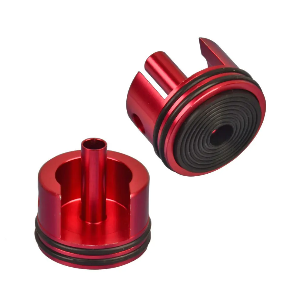 2pcs SHS CNC Алюминиевые Двойные уплотнительные кольца резиновые колодки тип головки цилиндра подходит AEG страйкбол Ver.2/3 коробка передач для пейнтбола стрельба аксессуары - Цвет: 2pcs
