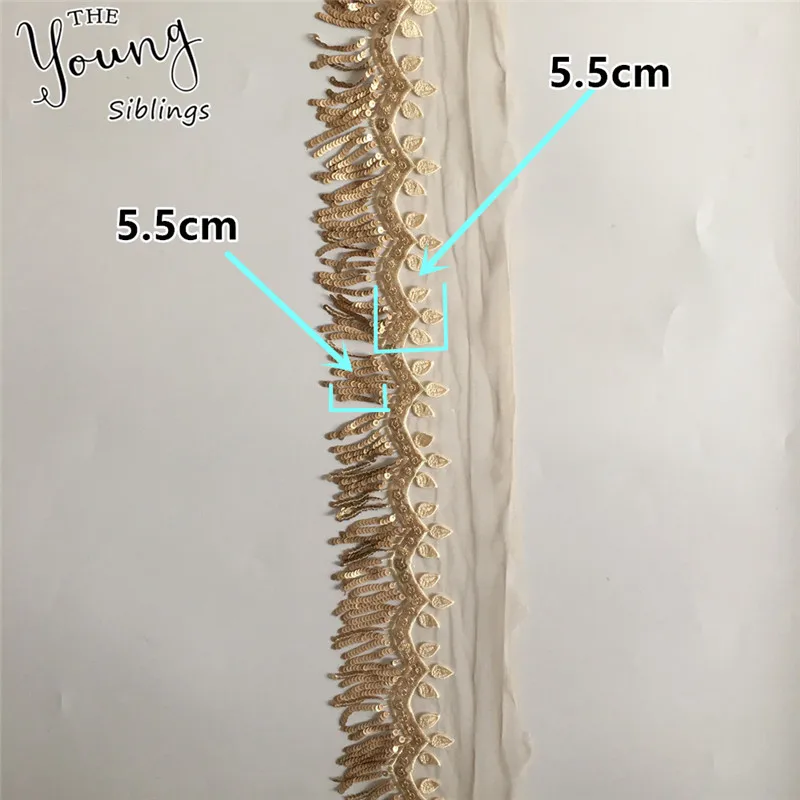 YL1490 1 meter for sale New arrive Embroidery Neckline Sequins Tassels Lace Collar Applique Sewing DIY Clothing Accessories Supplies - Цвет: YL1490