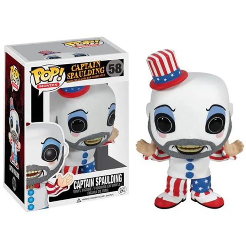 

Funko Pop #58 Horror Captain Spalding From Rob Zombie's House of 1000 Corpses funko pop Captain Spalding Vinyl Figure Dolls Toy