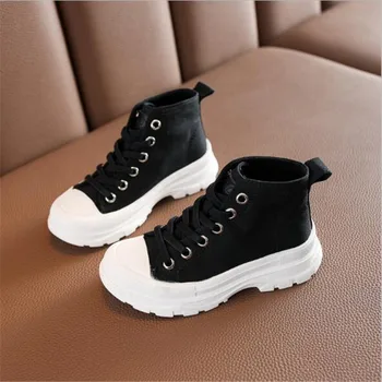 

New Autumn High Top Girls Shoes Princess Casual Espadrilles Student Sports Shoes Baby Toddler Kids Sneakers Flats 04