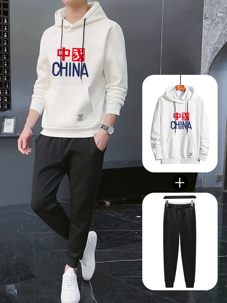 

Spring And Autumn New Style Men's Casual Hoodie Set Popular Brand Men Long Sleeve Two-Piece Set Comfortable China Men's