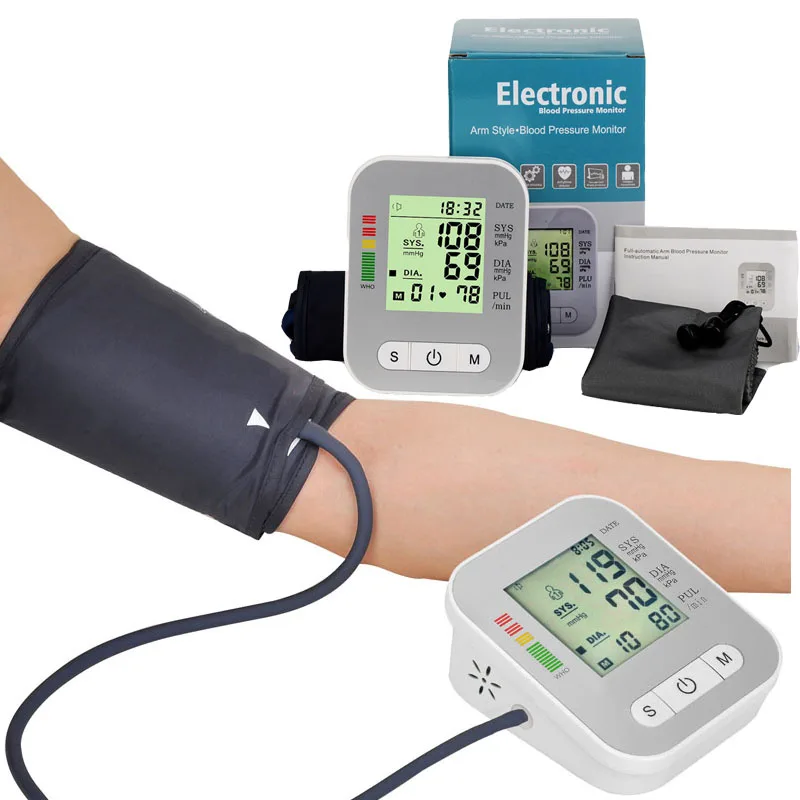 

health Amy Blood Pressure meter Monitor Full-automatic Pulse machine Heartbeat Test Upper Arm Measure Sphygmomanometer Tonometer