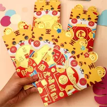 

6Pcs Red Envelope Practical Paper 2022 Chinese Tiger Year Red Lucky Pocket Wedding Supplies Lucky Pocket Red Lucky Pocket