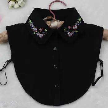 

Korean Womens Handmade Beading Jewelry Lapel False Collar Colorful Imitation Crystal Spring Flower Detachable Half Shirt Blouse