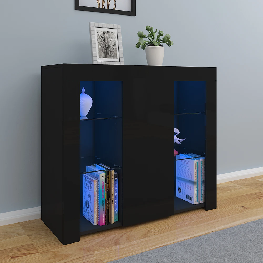 Современный/скандинавский сервант для хранения и RGB многоцветный светодиодный осветительный шкаф шкафы в гостиную 6 витринных полок мебели