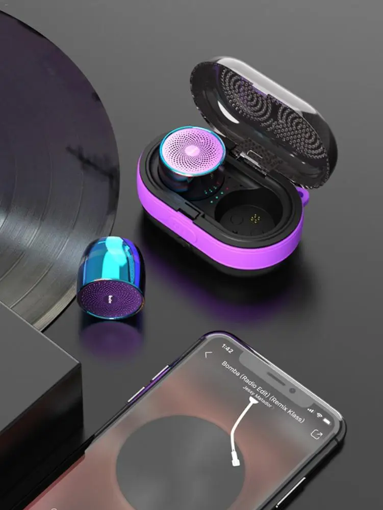 Внешний Мини Bluetooth динамик TWS тяжелый бас портативный зарядный склад 5,0 маленький стерео