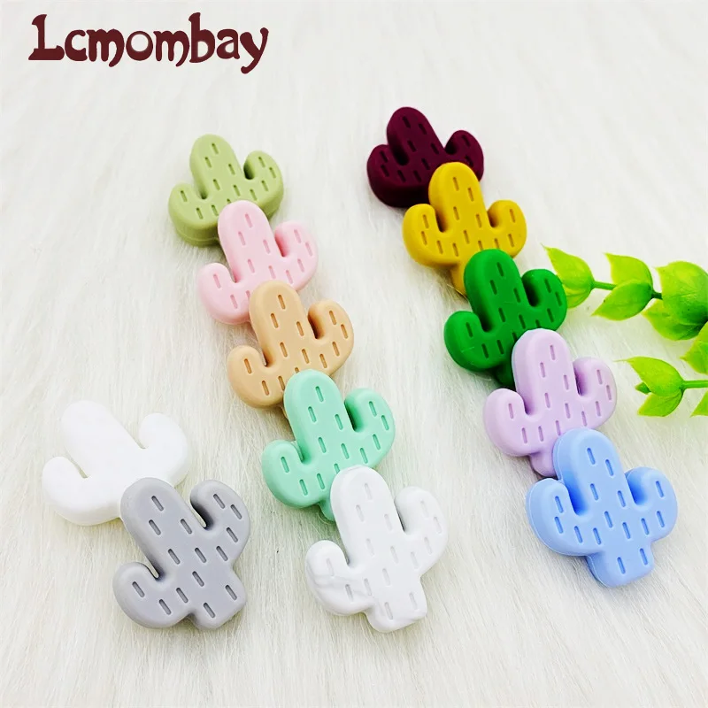 실리콘 선인장 비즈, 식품 등급, 츄어블 DIY 액세서리, BPA 프리,  Teethers, 10 개