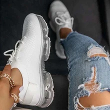 

Sneakers Women 2021 Platform Shoes Mesh Fashion Female Rubber Sole White Shoes Women's Running Summer Autumn Sports Shoes