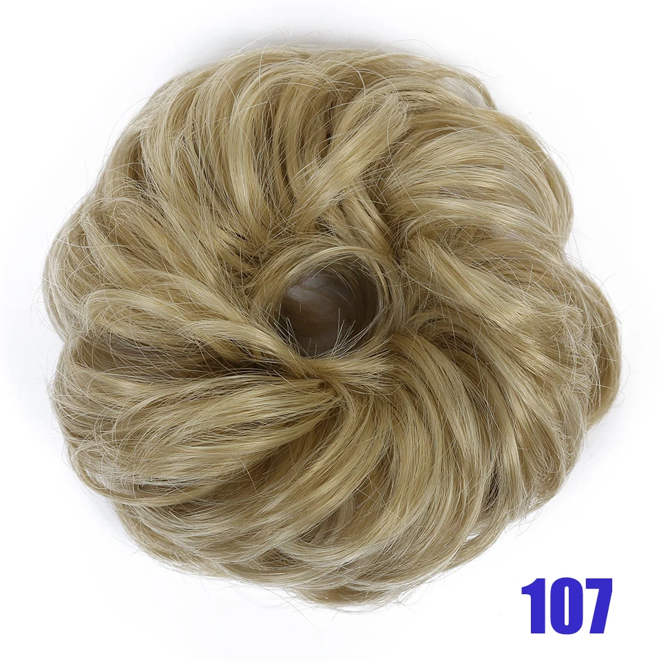 MEIFAN, женские волосы, пучок, эластичные, Пончик, волосы, сумка для наращивания, волосы для наращивания, высокотемпературное волокно, синтетический шиньон - Цвет: 107