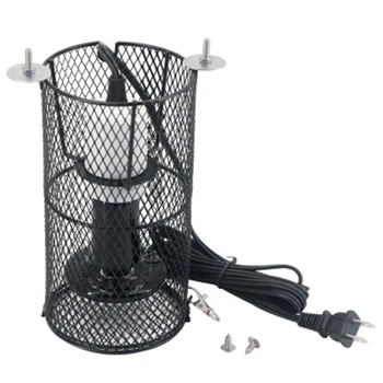 

Pet Heating Lamp Parrot Tortoise Reptile Ceramic Lamp Uvb Solar Lamp Cage Anti-Scalding Lamp Shade Temperature Controller