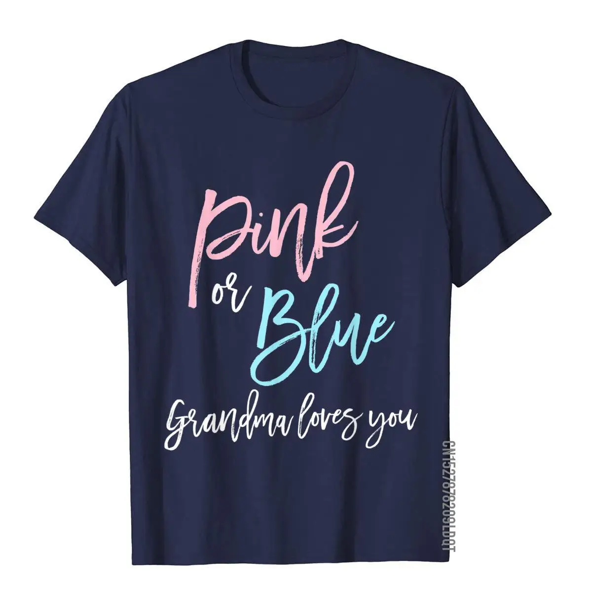 Grandma Pink or Blue Gender Reveal Shirt Baby Shower Gift__B12629navy